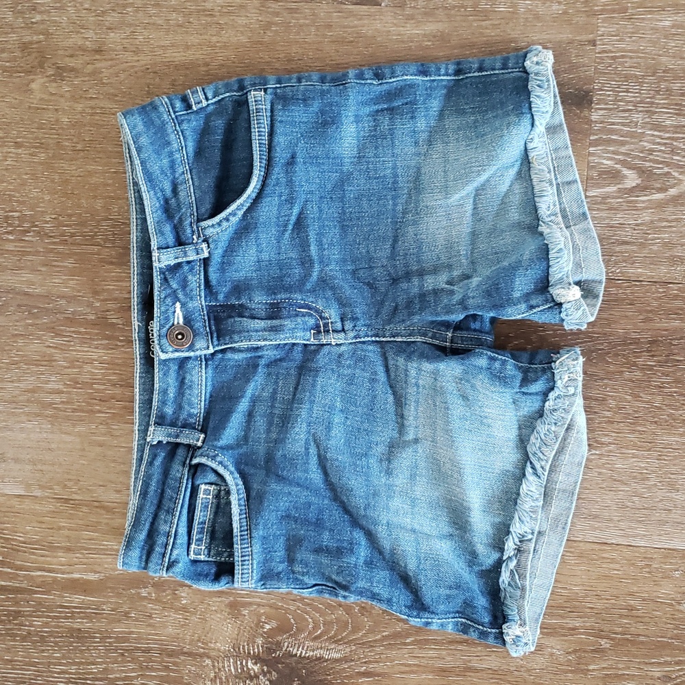 4/$20 George Classic Kids Girls Blue Jean Shorts Frayed Hem, Size 12